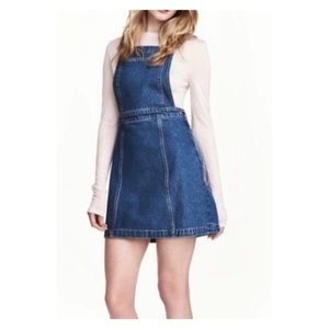 H&M mini denim skirt overalls